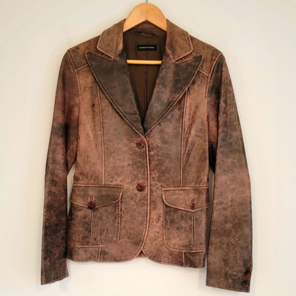 Mossimo Dutti Leather Blazer (Women's S)